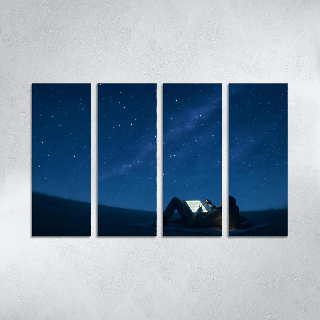 Nocturnal Sky Mapping Retreat framed paintings