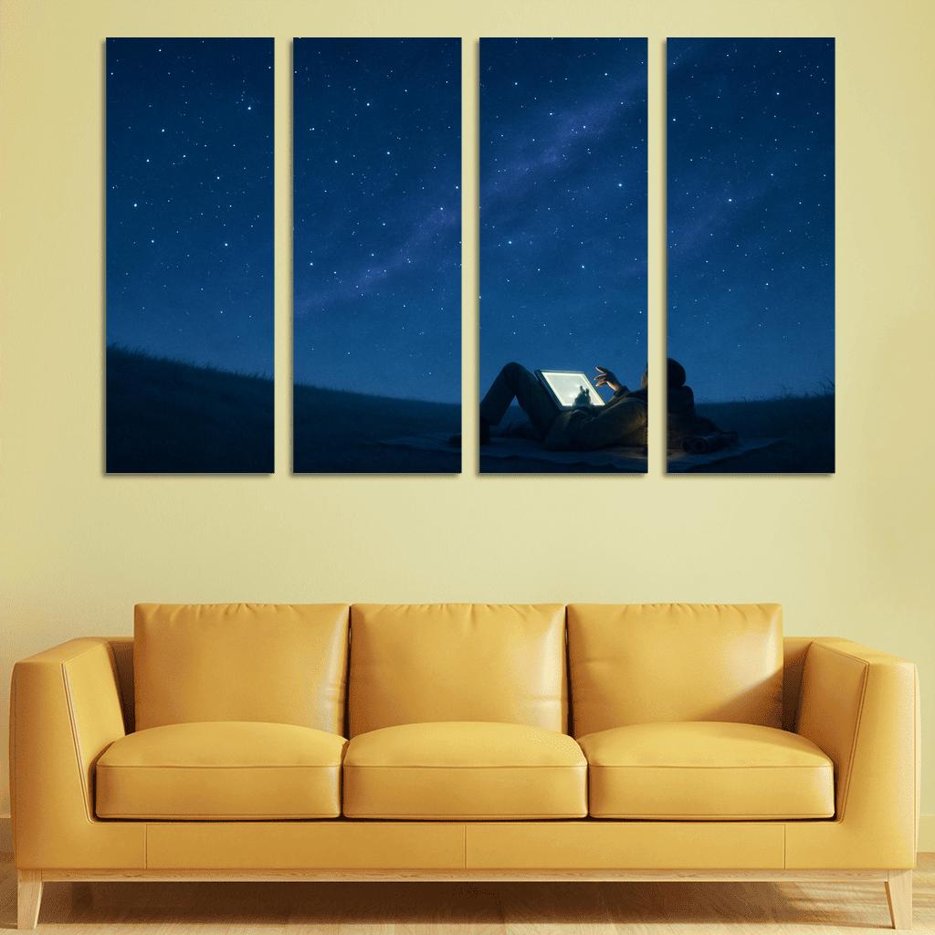 Nocturnal Sky Mapping Retreat framed paintings