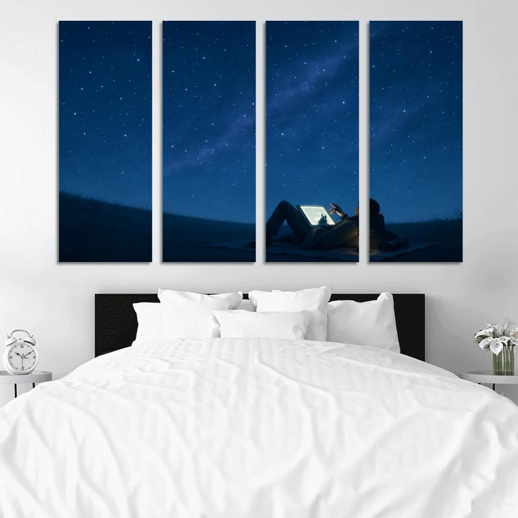 Nocturnal Sky Mapping Retreat framed paintings