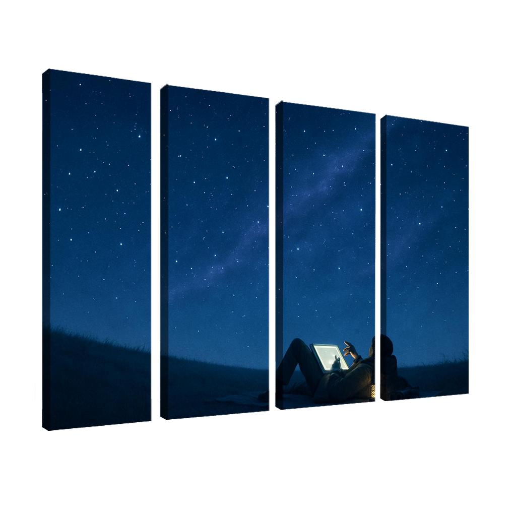 Nocturnal Sky Mapping Retreat framed paintings