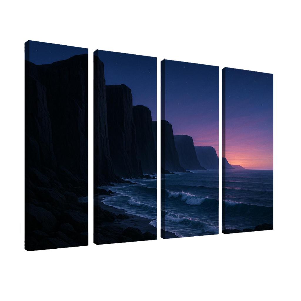 Celestial Glow Over Obsidian Cliffs wall art