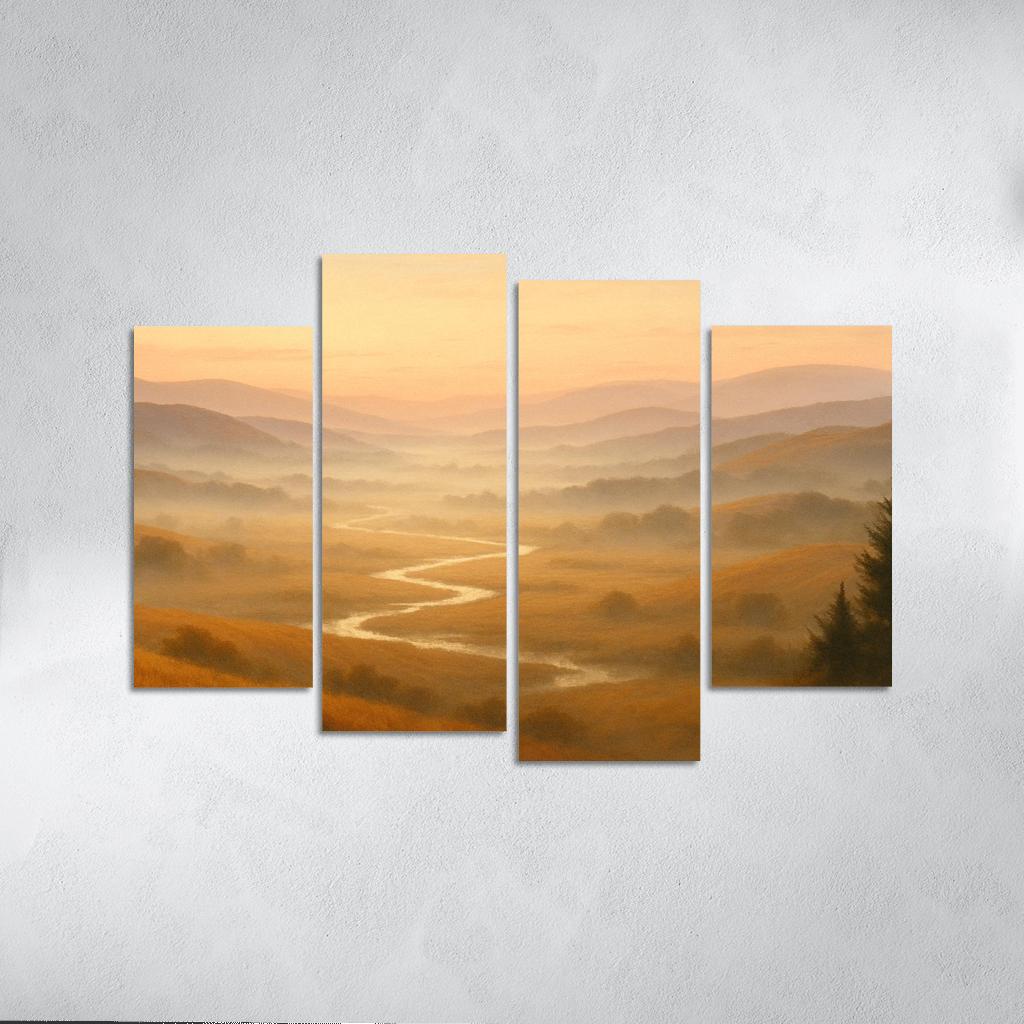 Morning Mists Of The Amber Valley oil paintings frame