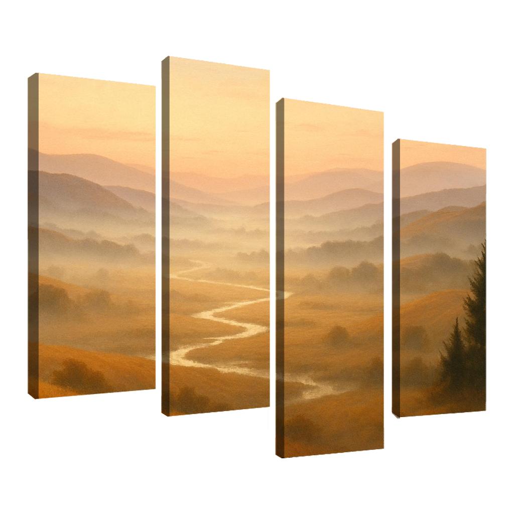 Morning Mists Of The Amber Valley oil paintings frame