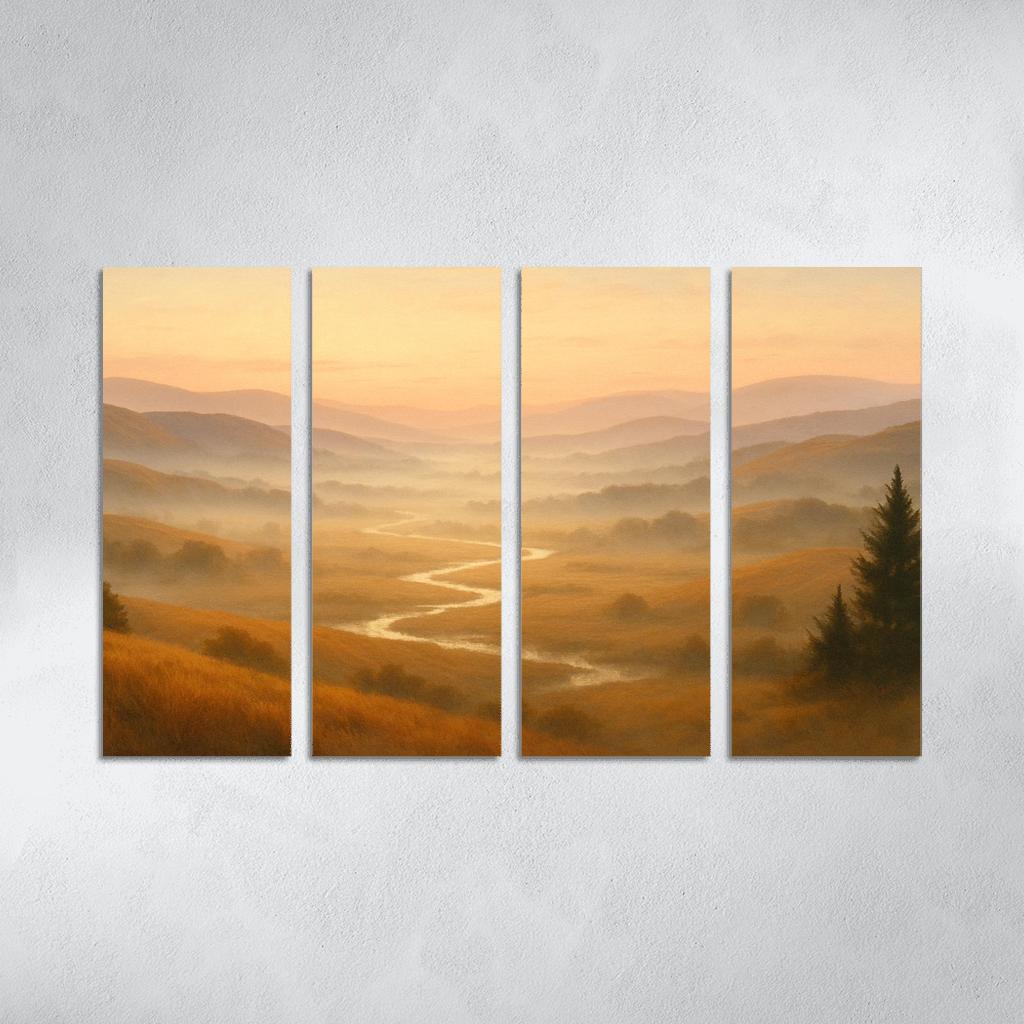 Morning Mists Of The Amber Valley oil paintings frame