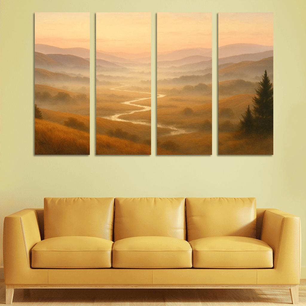 Morning Mists Of The Amber Valley oil paintings frame