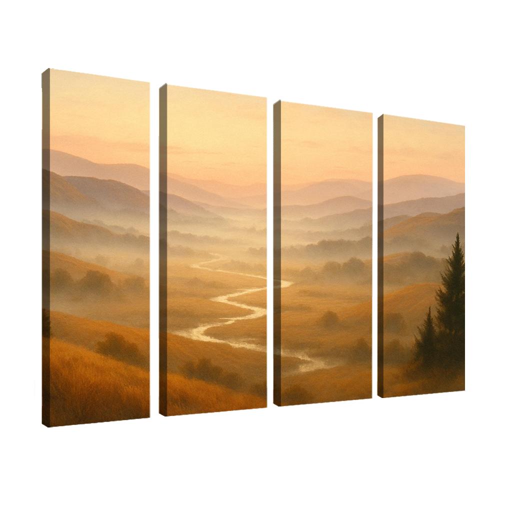Morning Mists Of The Amber Valley oil paintings frame