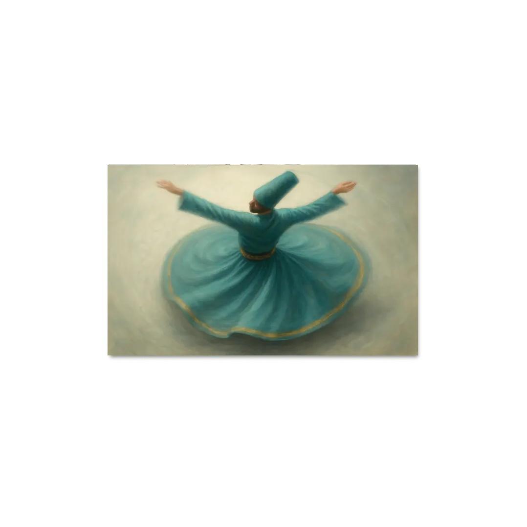 Whirling Devotion Sufi Inspired Spin Dance custom paintings frame