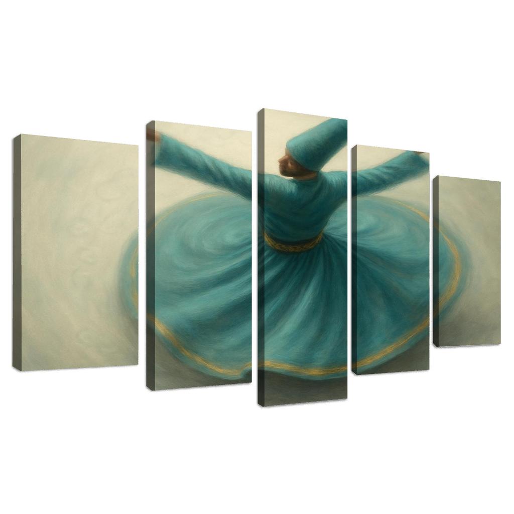 Whirling Devotion Sufi Inspired Spin Dance custom paintings frame