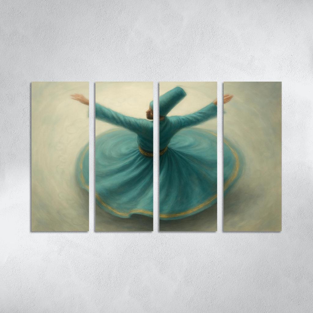 Whirling Devotion Sufi Inspired Spin Dance custom paintings frame