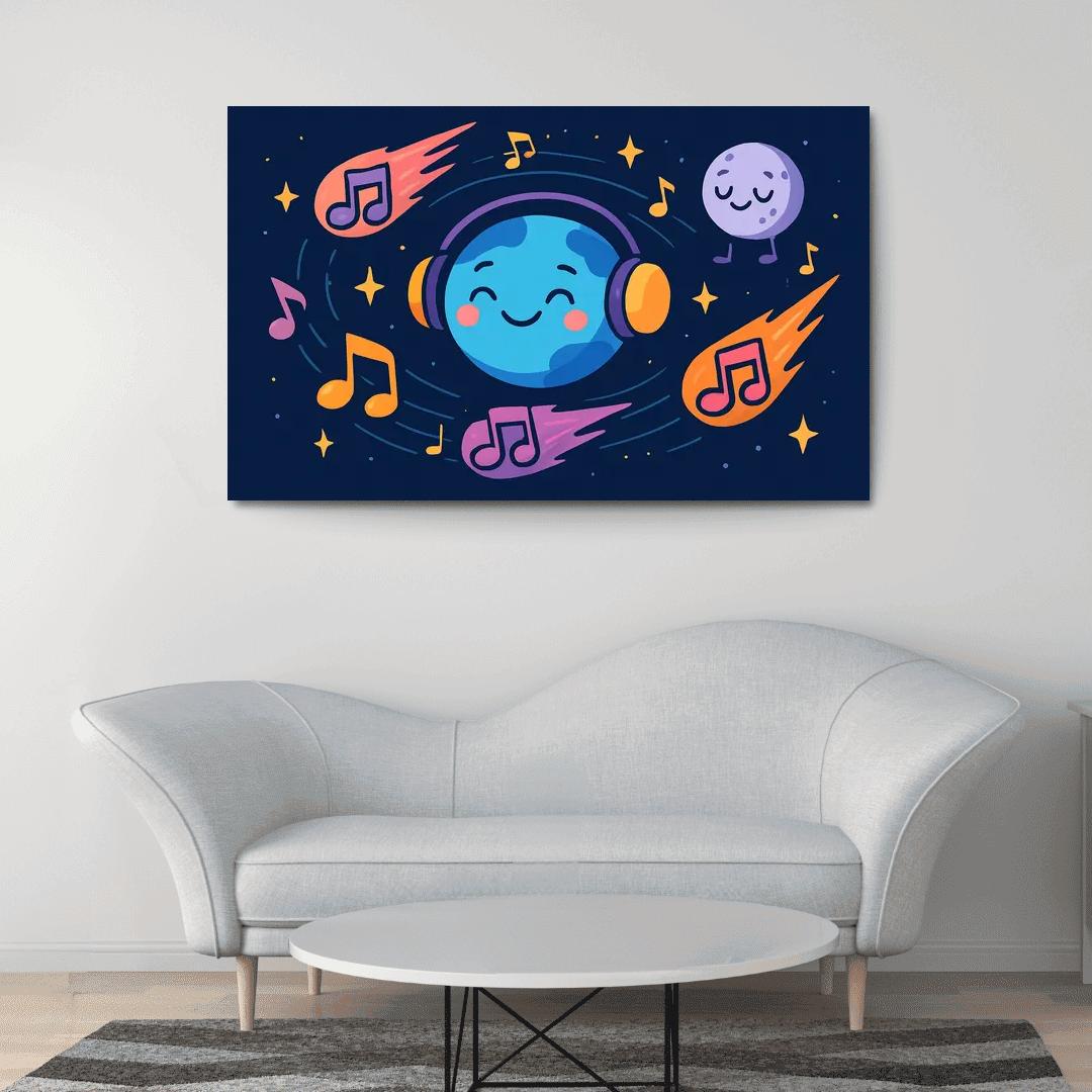 Planet Music Melody Meteors framed paintings