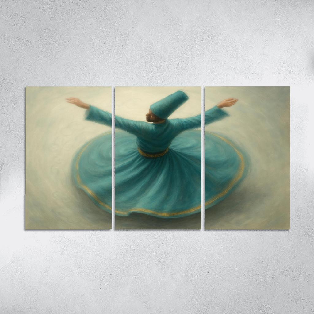 Whirling Devotion Sufi Inspired Spin Dance custom paintings frame