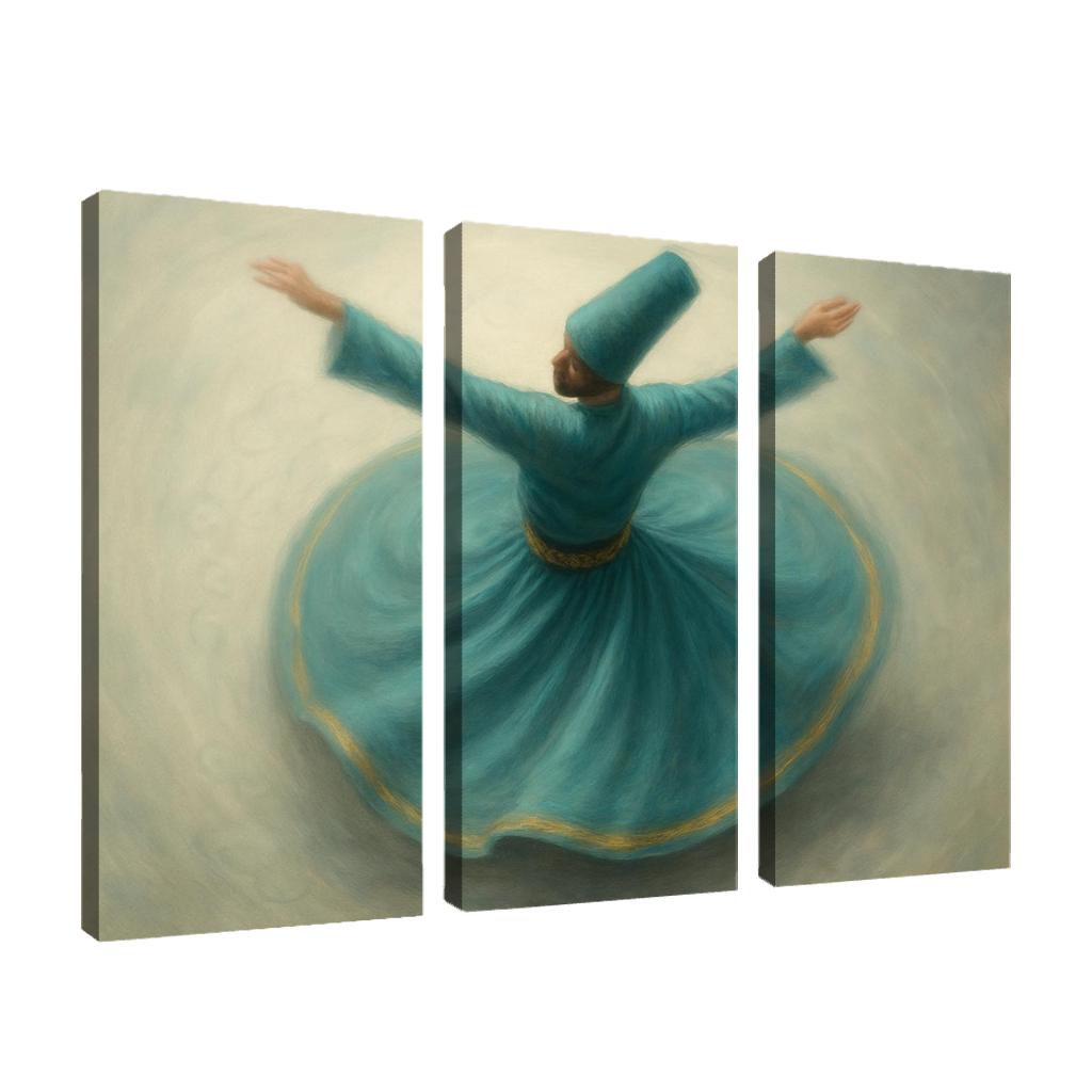 Whirling Devotion Sufi Inspired Spin Dance custom paintings frame