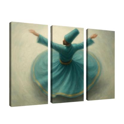 Whirling Devotion Sufi Inspired Spin Dance custom paintings frame