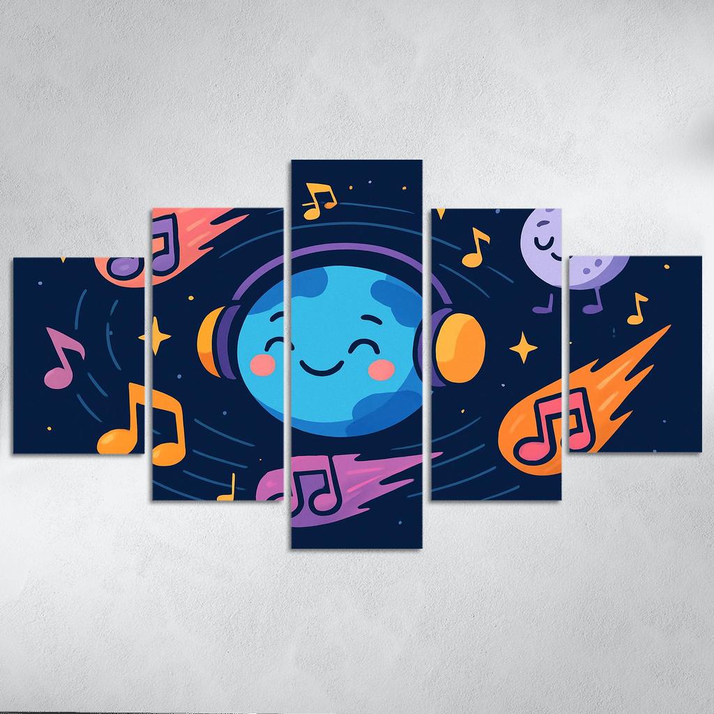 Planet Music Melody Meteors framed paintings