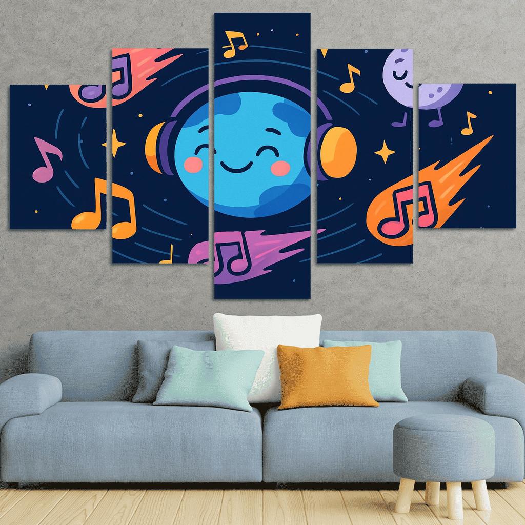 Planet Music Melody Meteors framed paintings