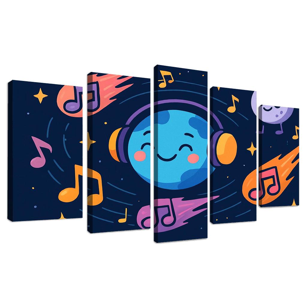 Planet Music Melody Meteors framed paintings