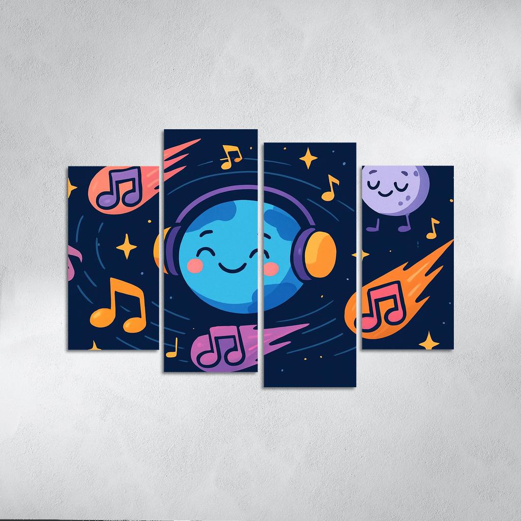 Planet Music Melody Meteors framed paintings