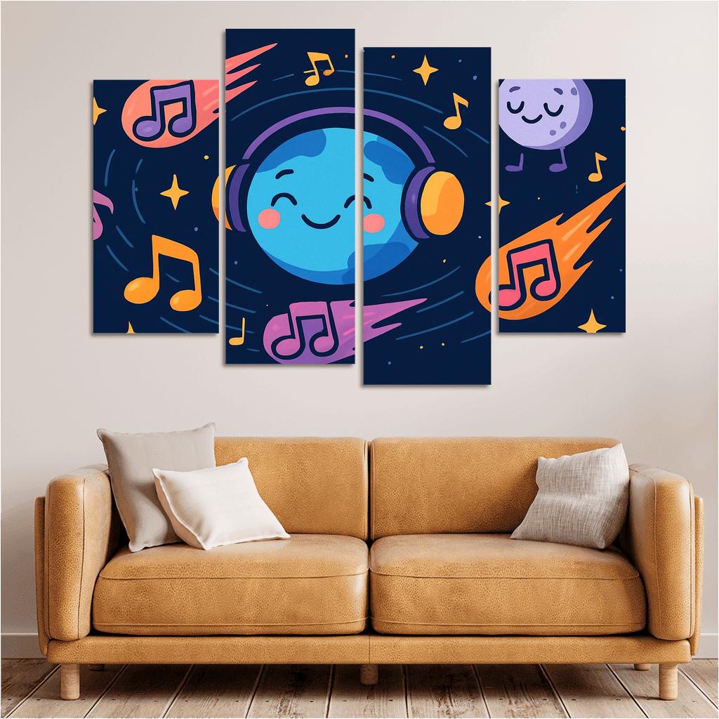 Planet Music Melody Meteors framed paintings