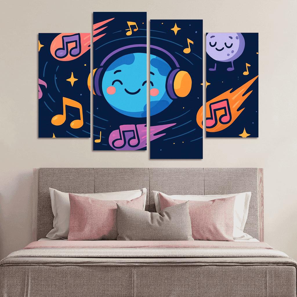 Planet Music Melody Meteors framed paintings