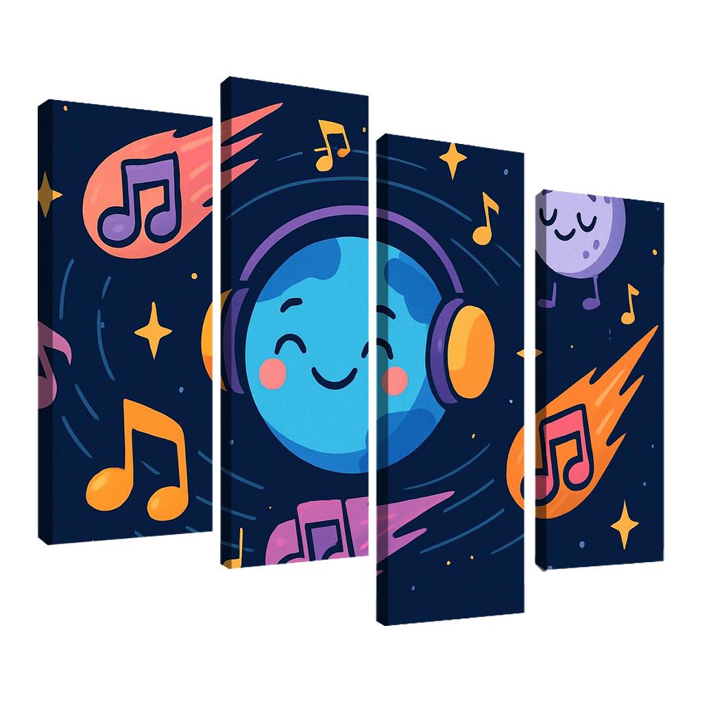Planet Music Melody Meteors framed paintings