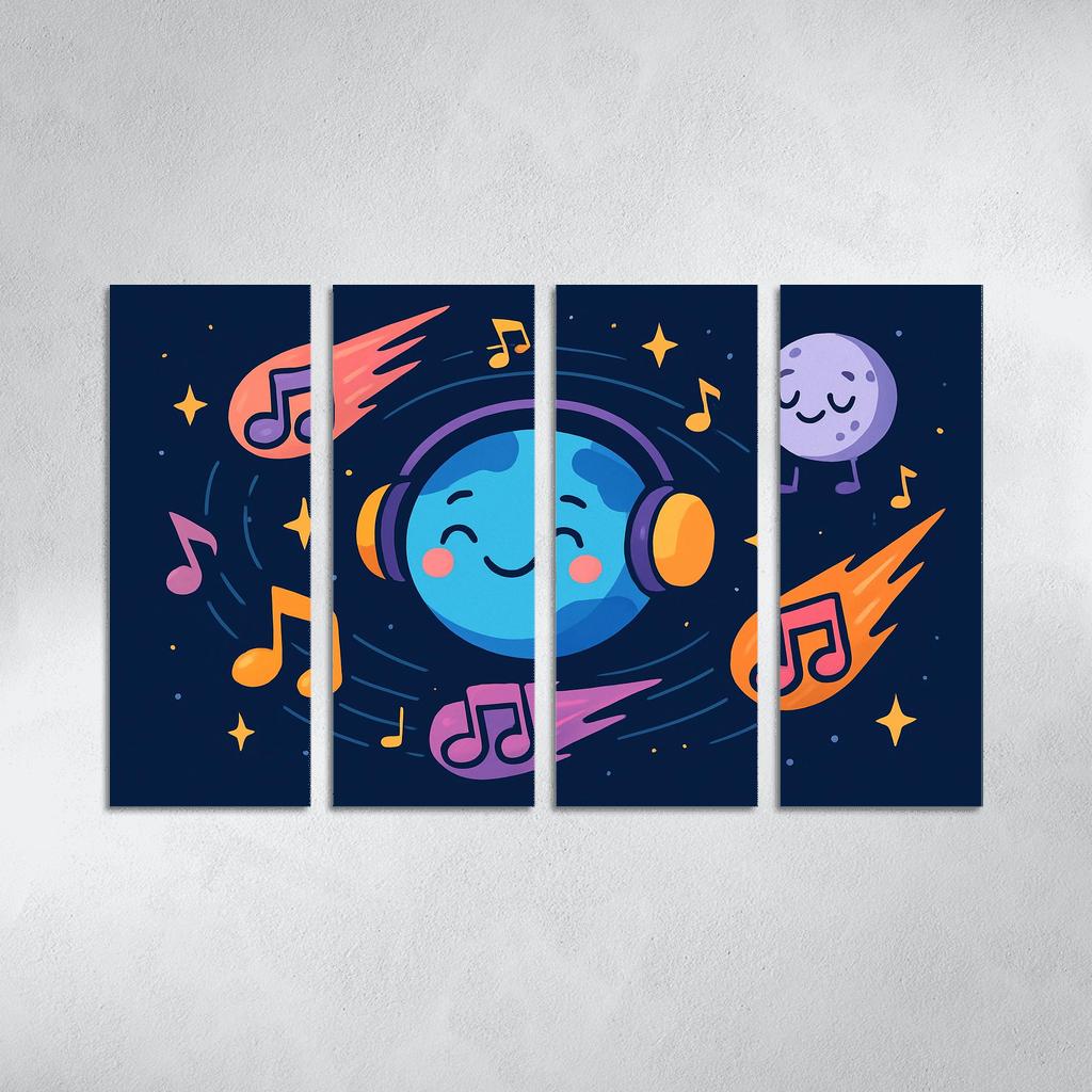 Planet Music Melody Meteors framed paintings