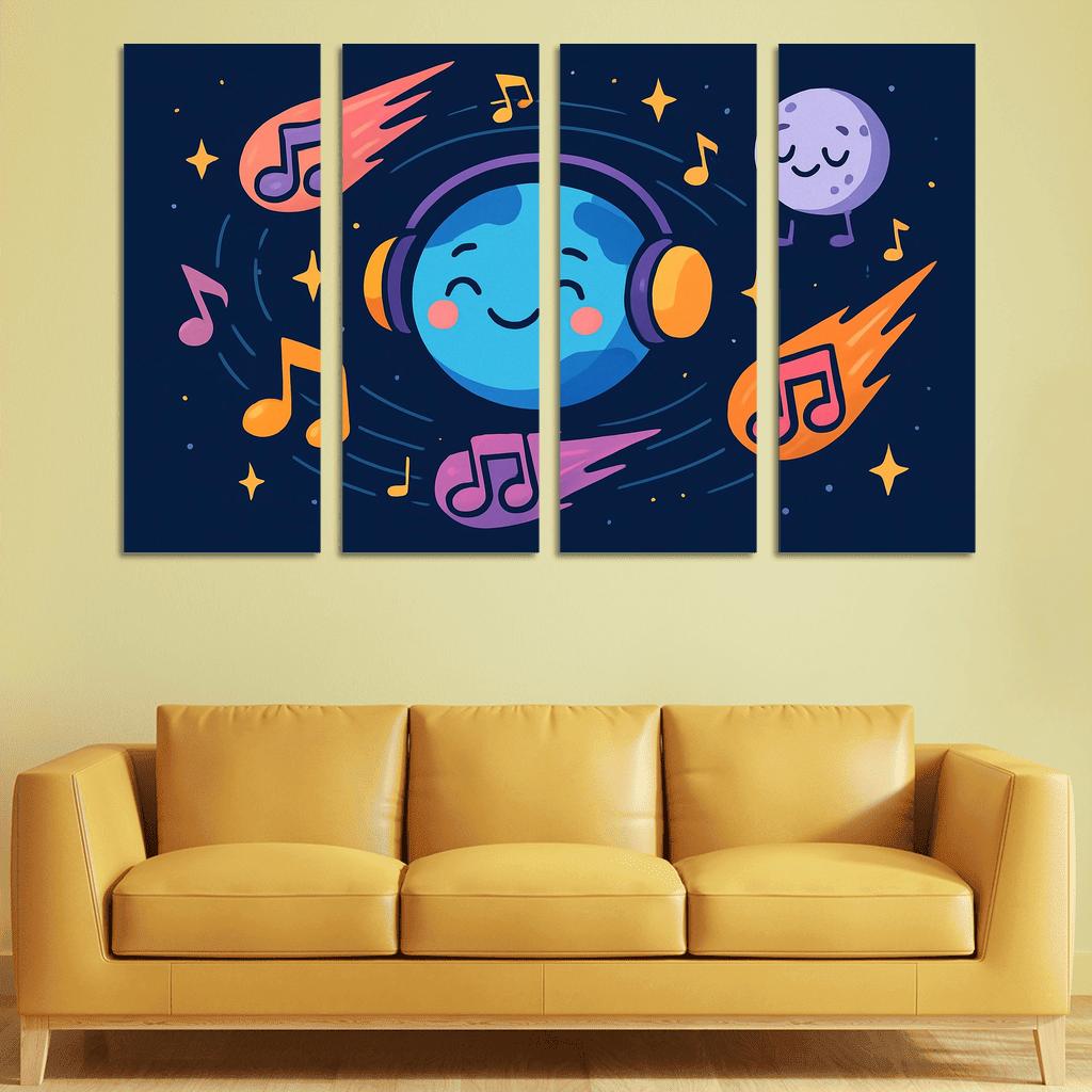 Planet Music Melody Meteors framed paintings