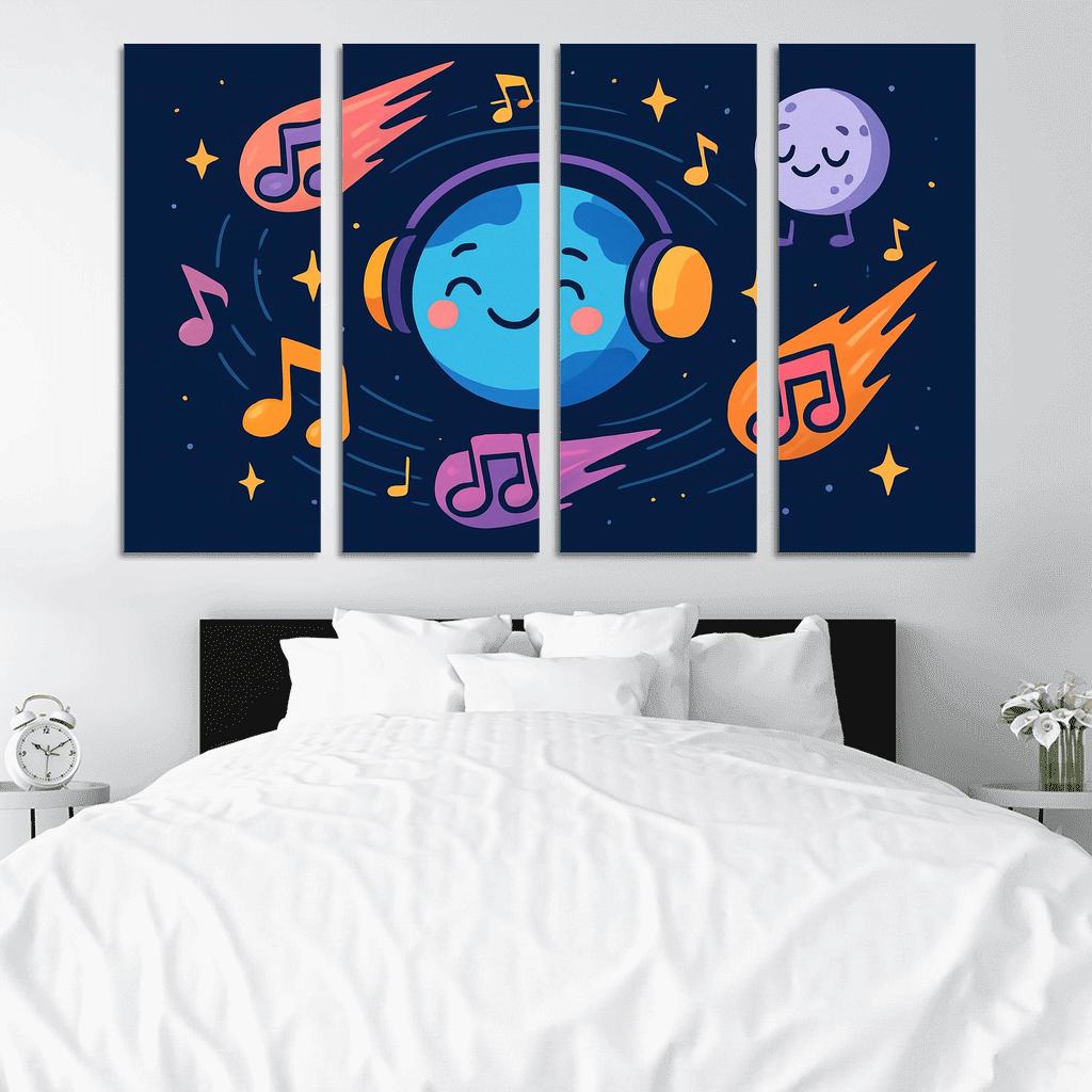 Planet Music Melody Meteors framed paintings