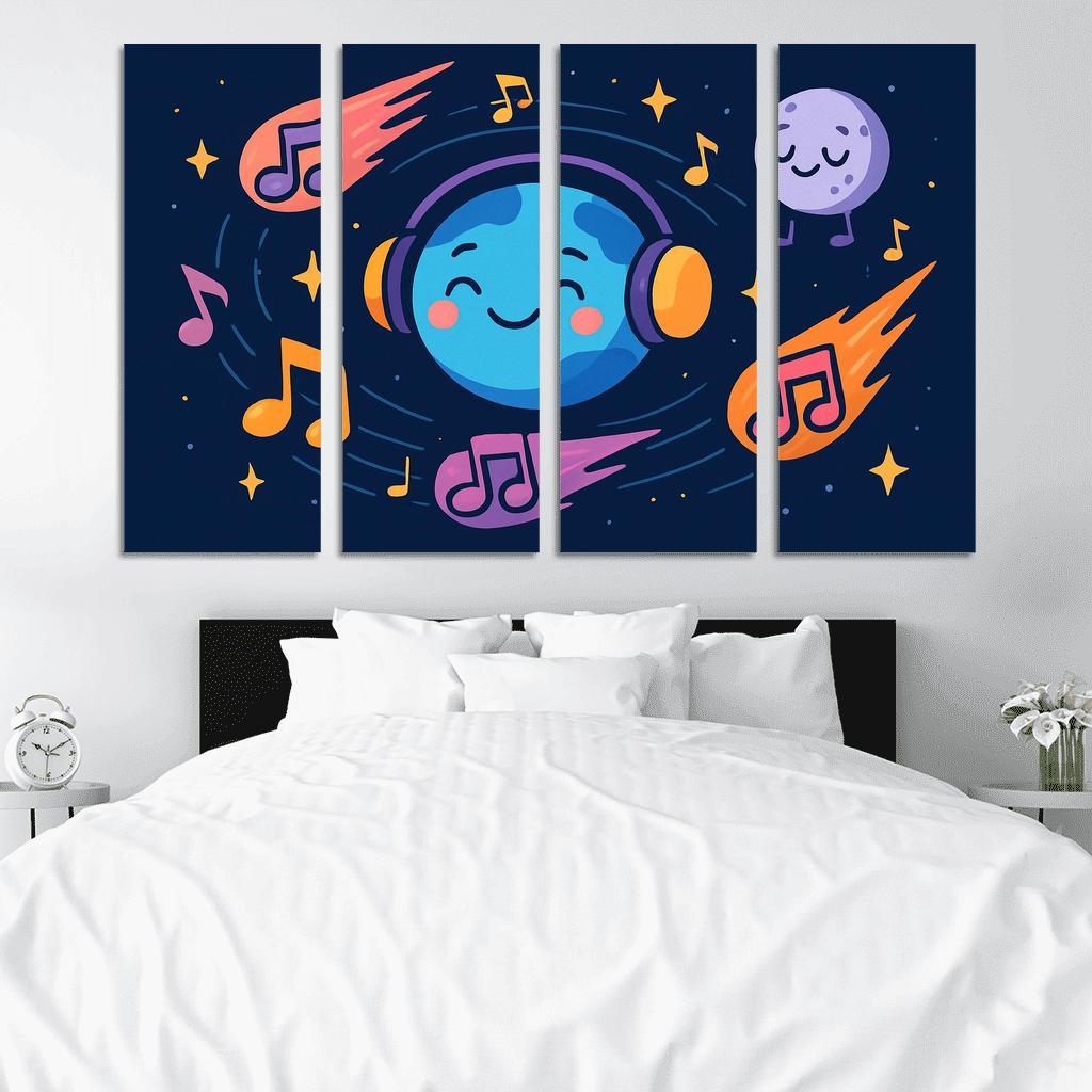 Planet Music Melody Meteors framed paintings