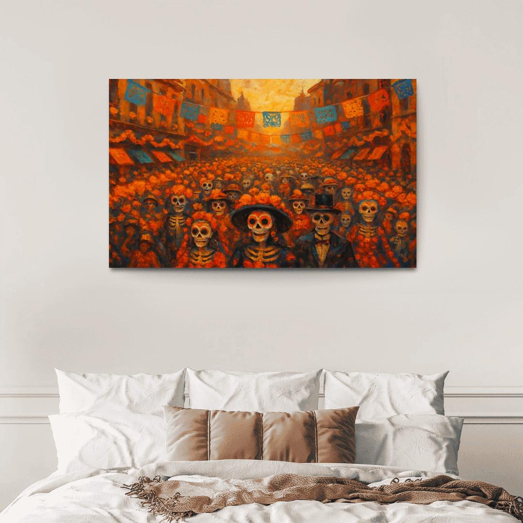 Day Of The Dead Parade - Mexico City modern paintings frame