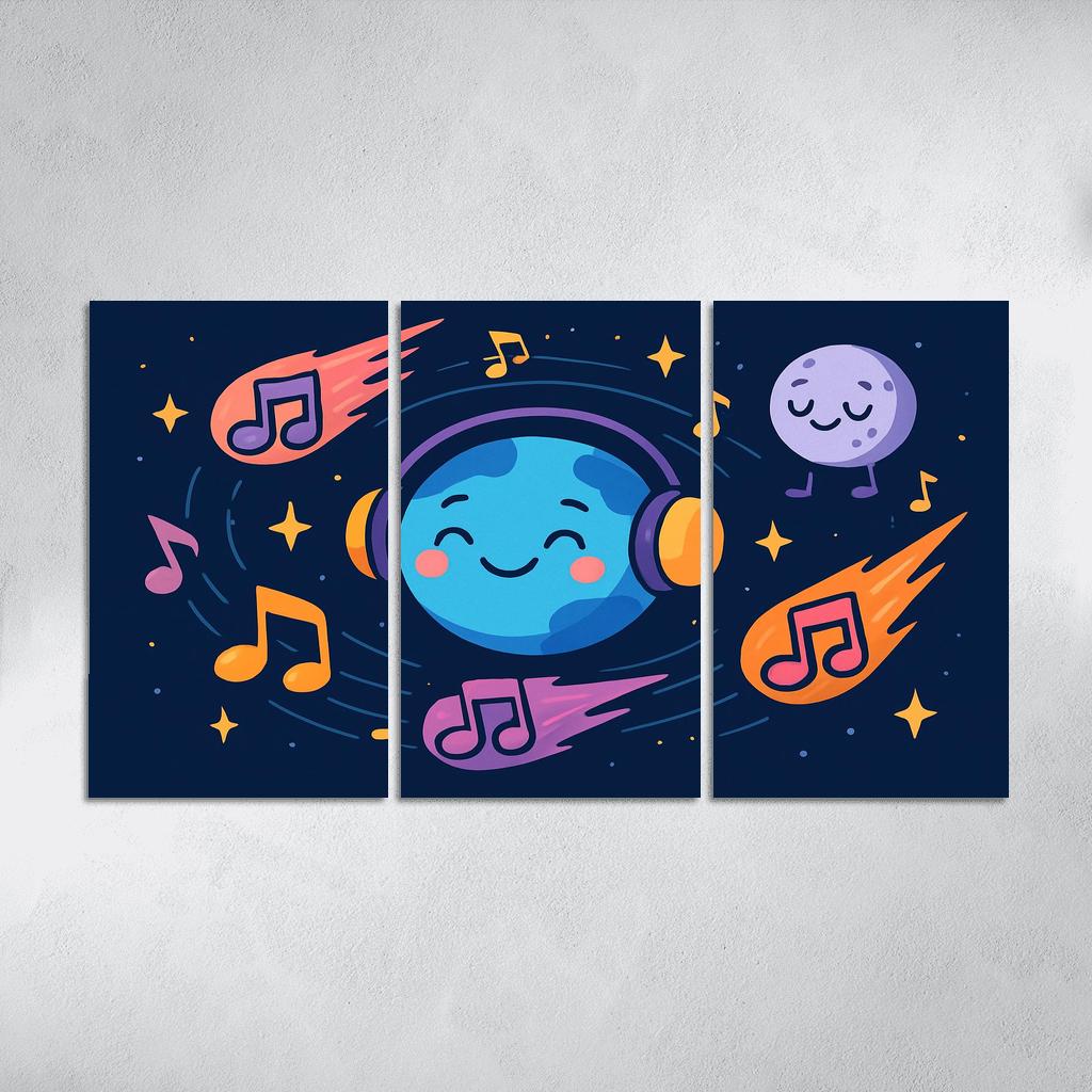 Planet Music Melody Meteors framed paintings