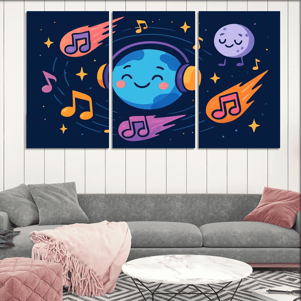 Planet Music Melody Meteors framed paintings
