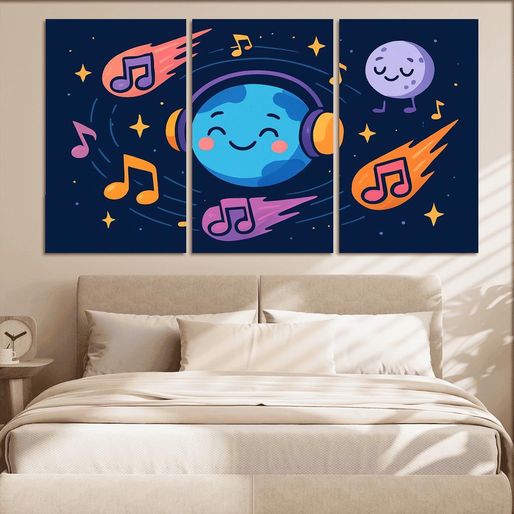 Planet Music Melody Meteors framed paintings