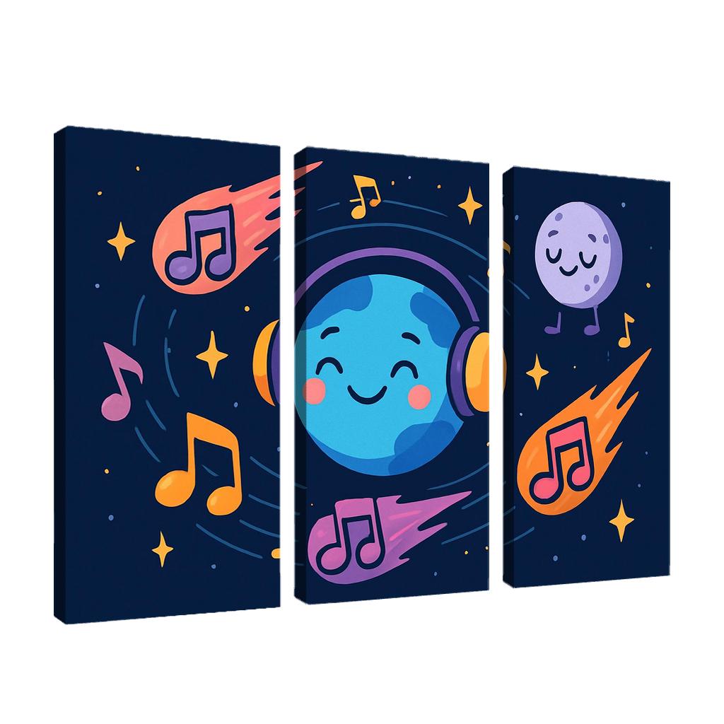 Planet Music Melody Meteors framed paintings