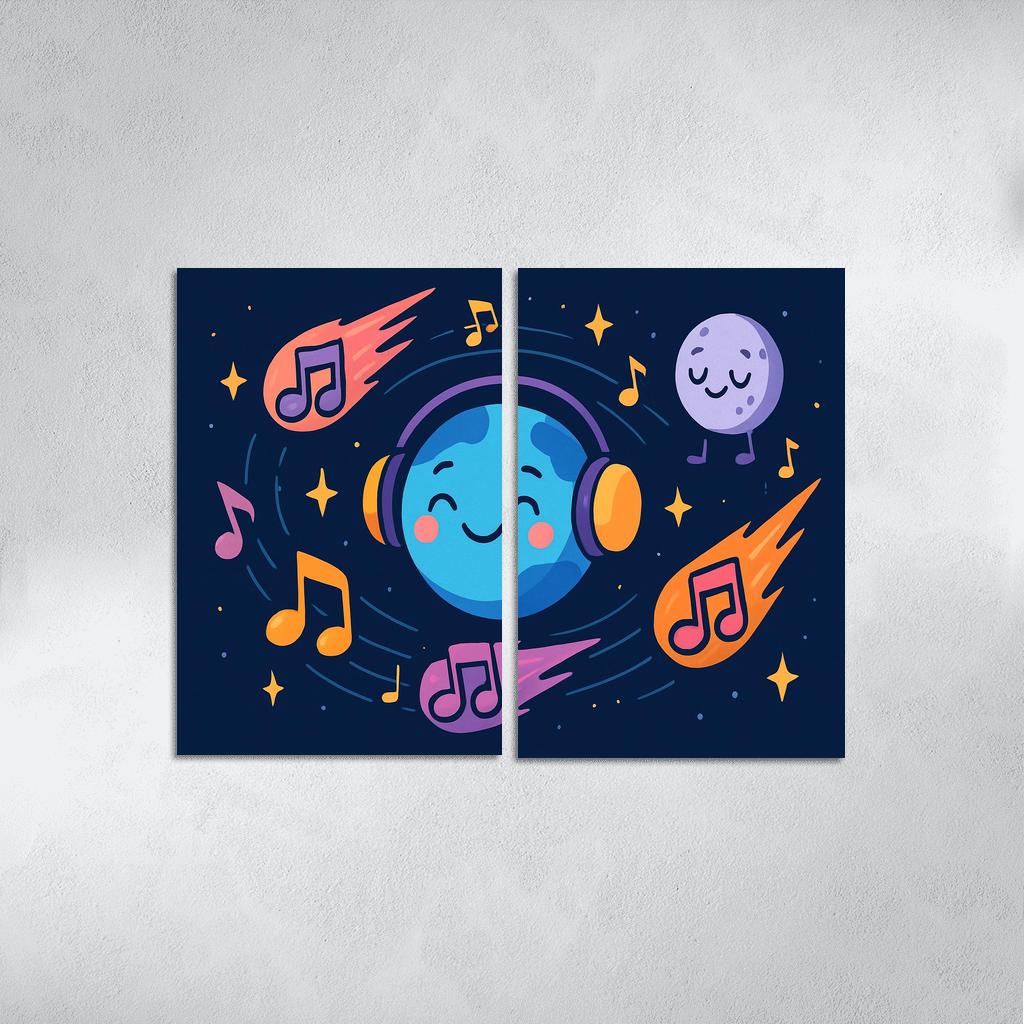 Planet Music Melody Meteors framed paintings