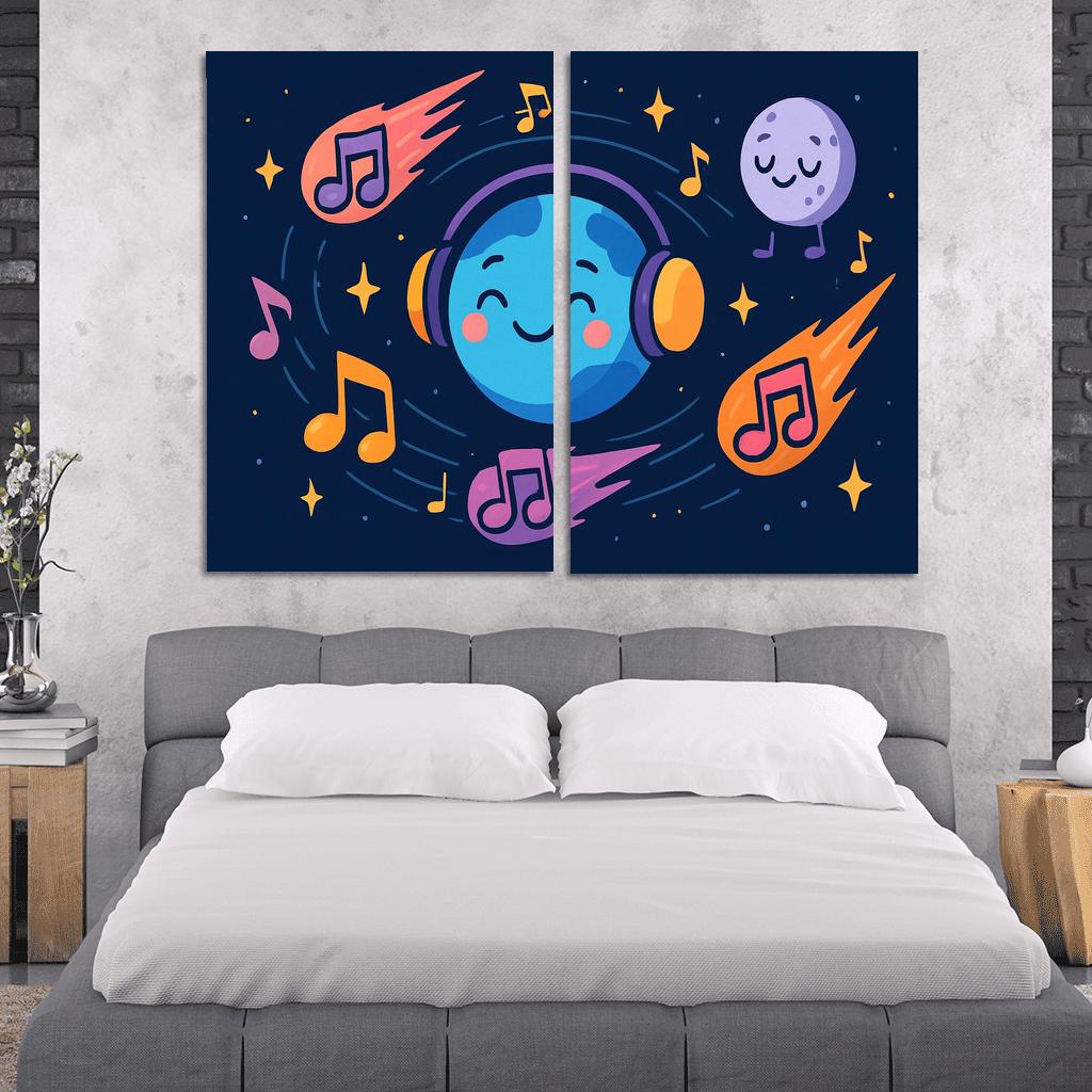 Planet Music Melody Meteors framed paintings