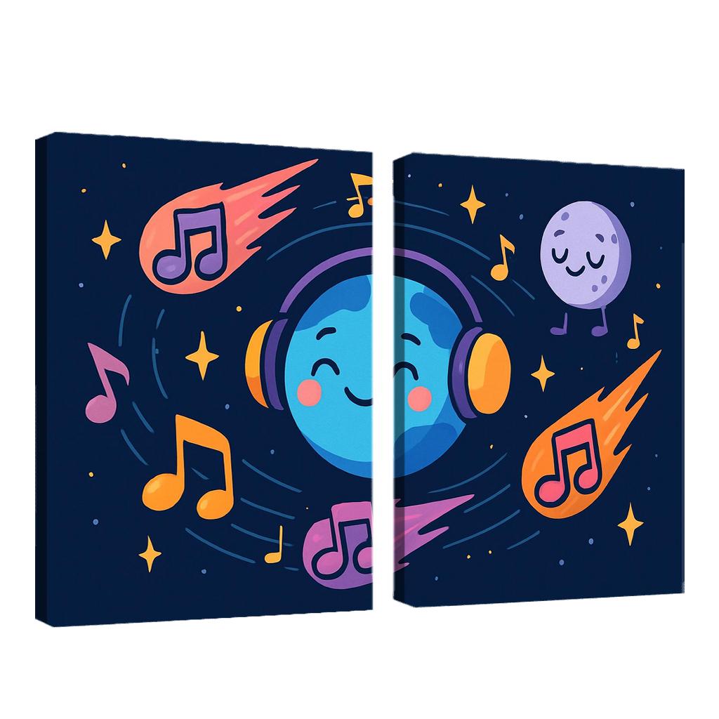 Planet Music Melody Meteors framed paintings