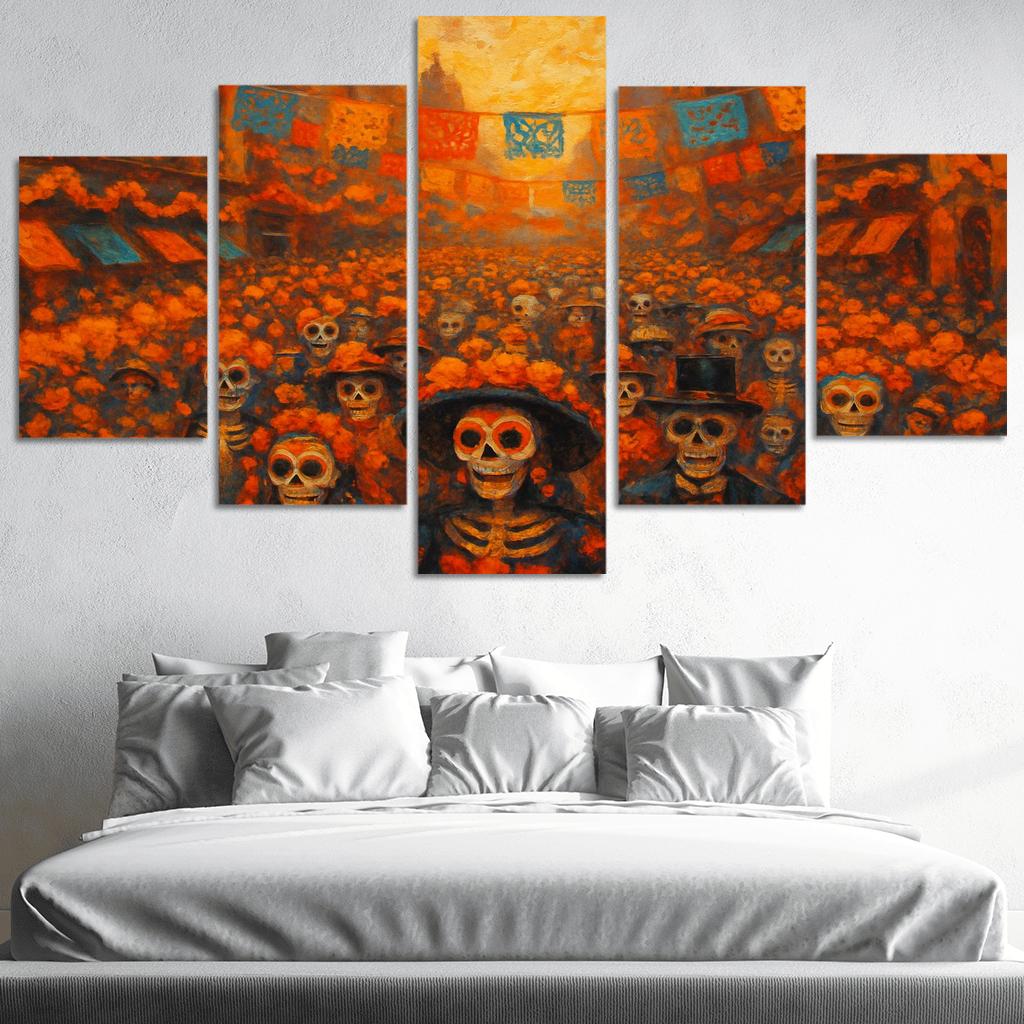 Day Of The Dead Parade - Mexico City modern paintings frame