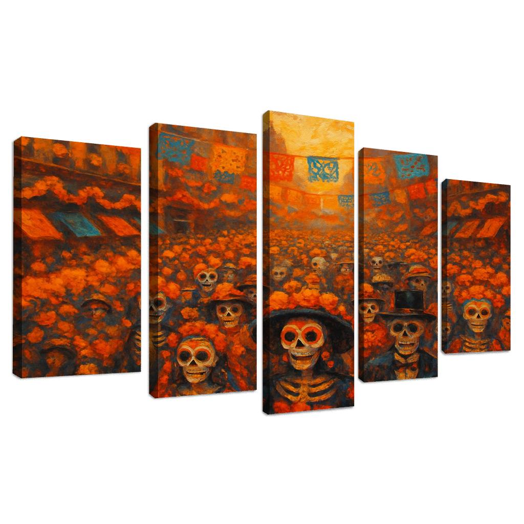 Day Of The Dead Parade - Mexico City modern paintings frame