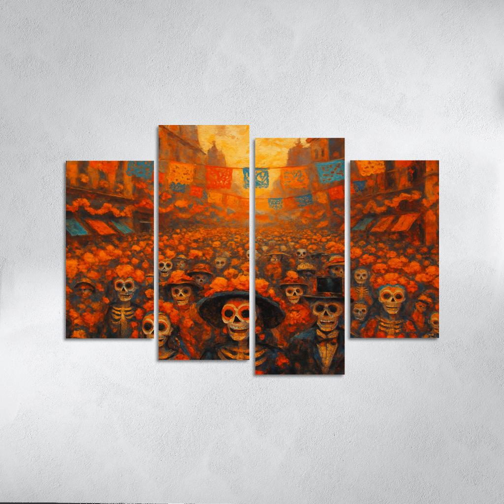 Day Of The Dead Parade - Mexico City modern paintings frame