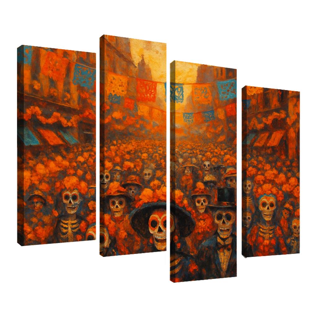 Day Of The Dead Parade - Mexico City modern paintings frame