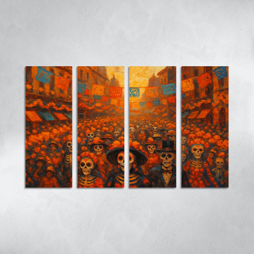Day Of The Dead Parade - Mexico City modern paintings frame