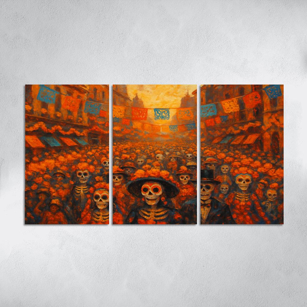 Day Of The Dead Parade - Mexico City modern paintings frame