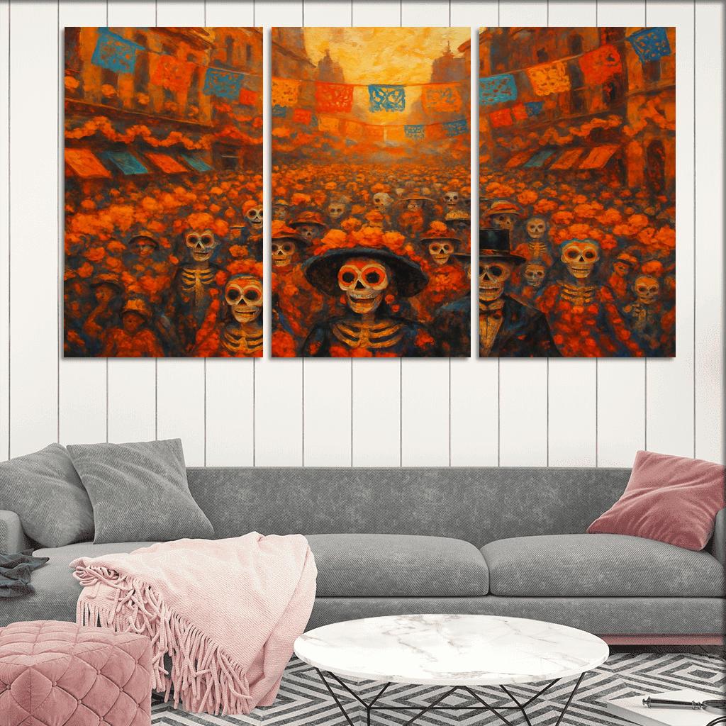 Day Of The Dead Parade - Mexico City modern paintings frame