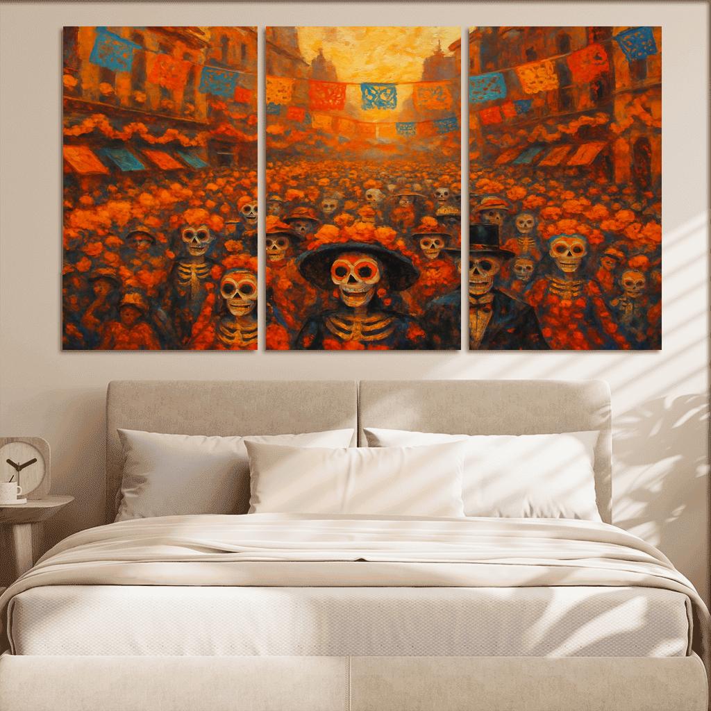 Day Of The Dead Parade - Mexico City modern paintings frame
