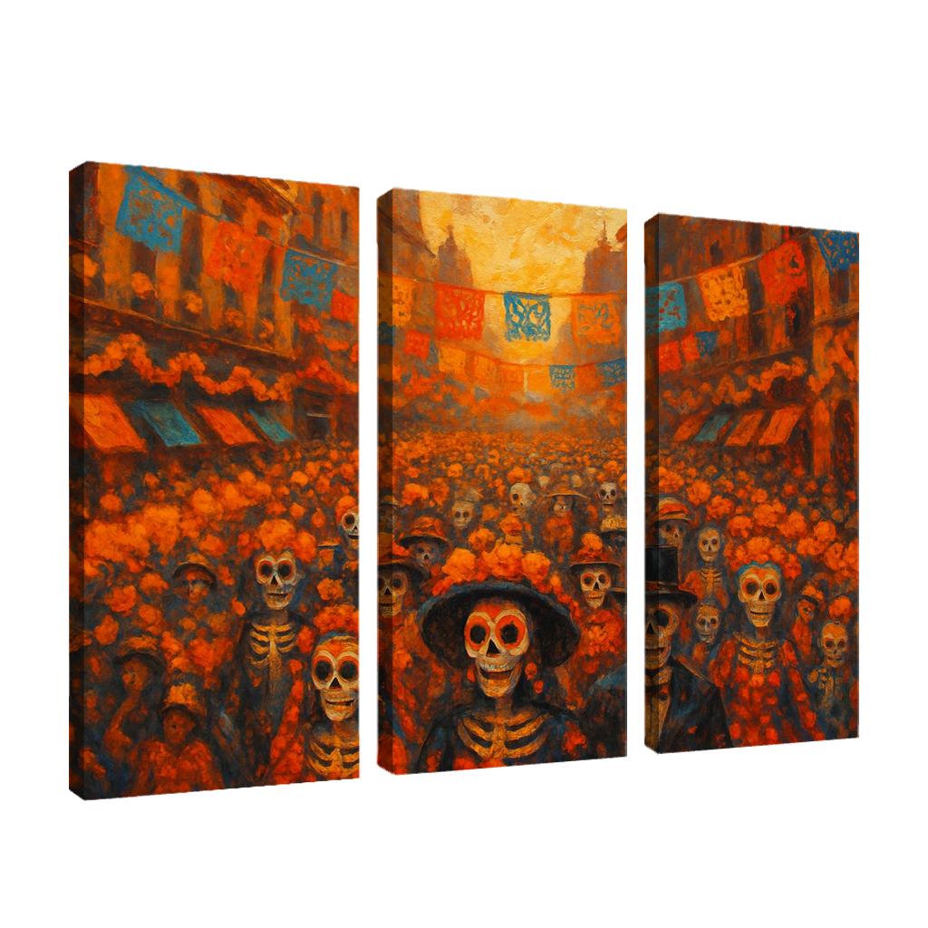 Day Of The Dead Parade - Mexico City modern paintings frame