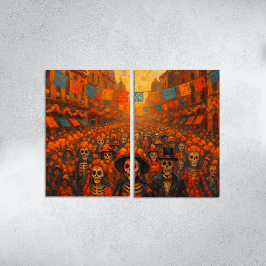 Day Of The Dead Parade - Mexico City modern paintings frame