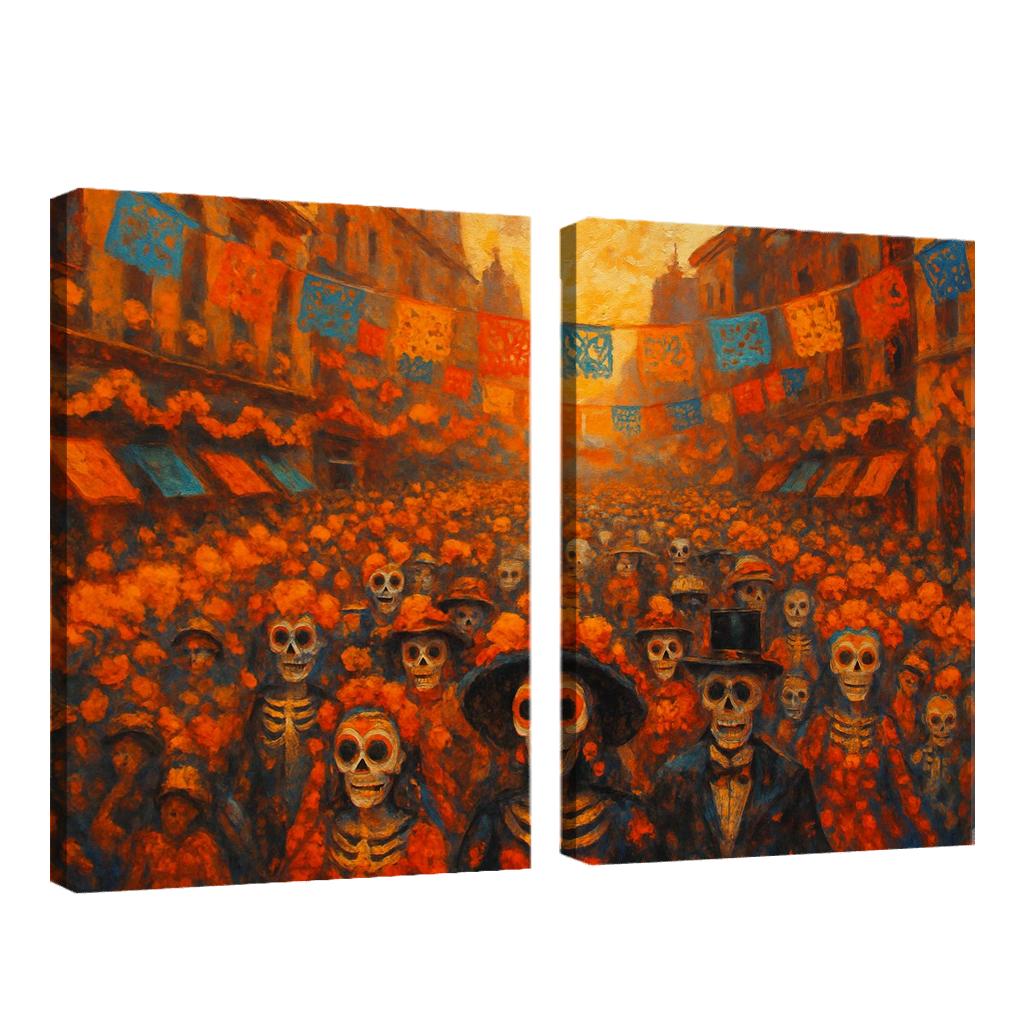 Day Of The Dead Parade - Mexico City modern paintings frame