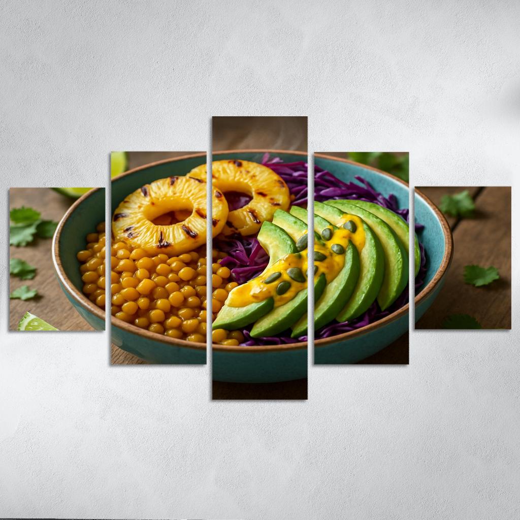 Smoky Pineapple Lentil Power Bowl home decor