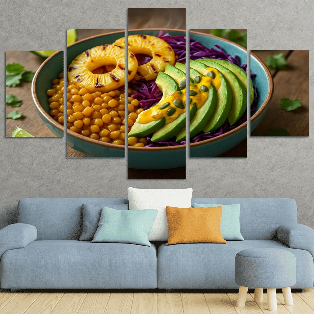 Smoky Pineapple Lentil Power Bowl home decor