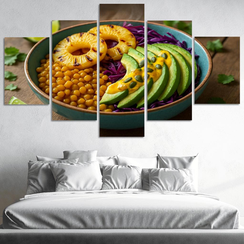 Smoky Pineapple Lentil Power Bowl home decor